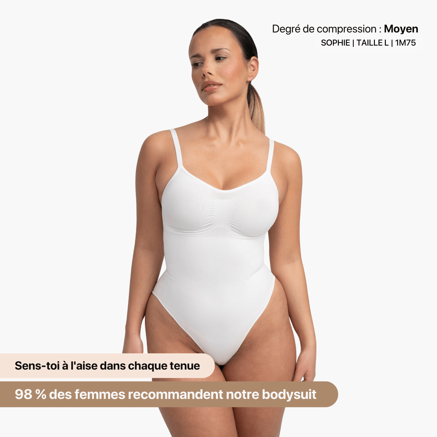 L’Ultime Bodysuit Sculptant String - Blanc cassé